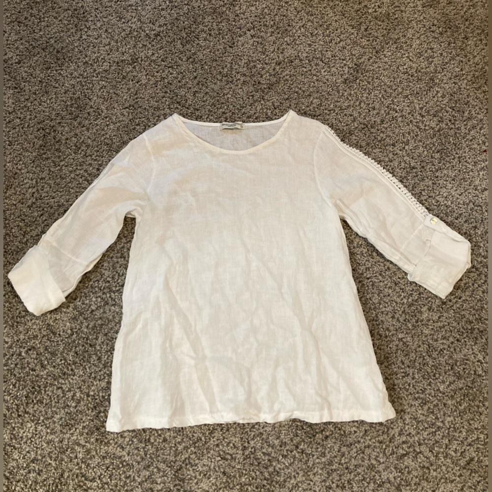 White Linen Women's Top - Picture 6 of 8